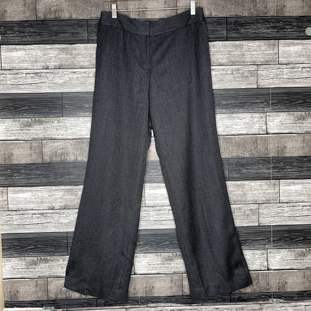Ann Taylor Womens Dress Pants Size 8 Margo Fit Virgin Wool Tweed Gray Trousers
